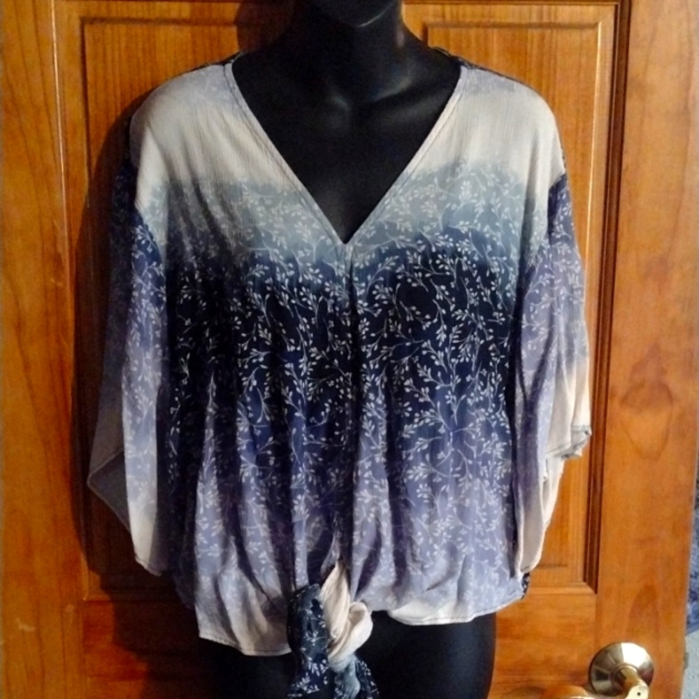 Beautiful Blues Floral Women's Top Ariella